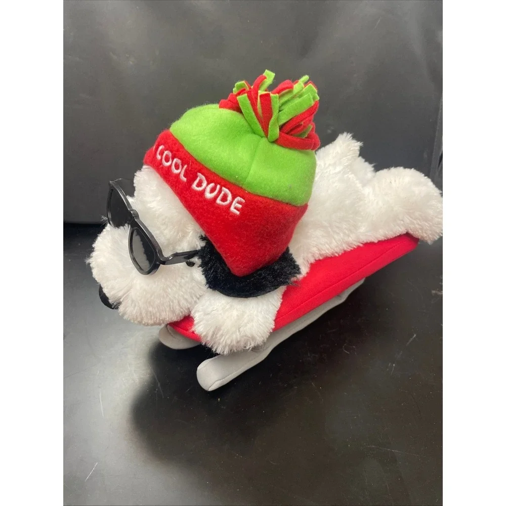 SNOOPY on‎ Sled Hallmark Plush Peanuts Sunglasses Hat 12